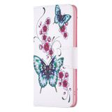Peněženkové kožené pouzdro Drawing na Xiaomi Redmi Note 13 4G - Flowers Butterfly