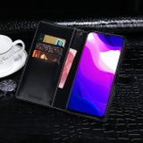 Peňaženkové kožené puzdro na Xiaomi Mi 10 Lite - Crocodile Black