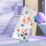 Pryžový 3D kryt na iPhone 15 - White Blue Flower