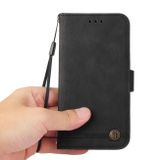 Peněženkové kožené pouzdro Global Life Tree na Xiaomi Redmi Note 13 Pro - Černá