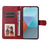 Peněženkové kožené pouzdro Global Classic na Xiaomi Redmi Note 13 Pro - Červená