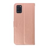 Peňeženkové kožené pouzdro na Samsung Galaxy A31 - Ružovozlatý