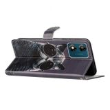 Peněženkové 3D pouzdro na Moto E13 – Kočka s Brýlemi