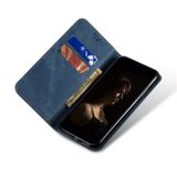 Peněženkové kožené pouzdro Denim na Honor Magic6 Pro - Modrá