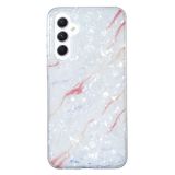 Pryžový kryt Shell Pattern pro Samsung Galaxy A24 - White Marble