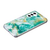 Pryžový kryt Shell Pattern pro Samsung Galaxy A24 - Green Marble