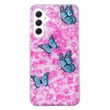 Pryžový kryt Shell Pattern pro Samsung Galaxy A24 - Colorful Butterfly