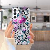 Pryžový kryt Shell Pattern pro Samsung Galaxy A24 - Leopard Flower
