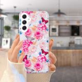 Pryžový kryt Shell Pattern pro Samsung Galaxy A24 - Butterfly Flower