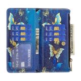 Peněženkové kožené pouzdro pro iPhone 15 Pro Max - Gold Butterfly