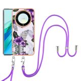 Pryžový kryt 2v1 IMD pro Honor Magic5 Lite - Purple Flower