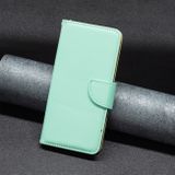 Peněženkové kožené pouzdro LITCHI pro iPhone 15 Pro - Zelená