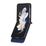 Peněženkové kožené pouzdro Dierfeng Dream pro Samsung Galaxy Z Flip 5 - Modrá
