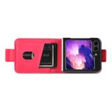 Peněženkové kožené pouzdro AZNS Calf pro Samsung Galaxy Z Flip 5 - Červená