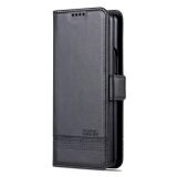 Peněženkové kožené pouzdro AZNS Calf pro Samsung Galaxy Z Fold5 - Černá