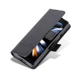 Peněženkové kožené pouzdro AZNS Calf pro Samsung Galaxy Z Fold5 - Černá