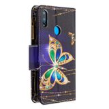 Peňeženkové kožené pouzdro na Huawei Y7 (2019) - Big Butterfly