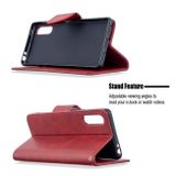 Peňaženkové kožené puzdro na Sony Xperia L4 - Lambskin red