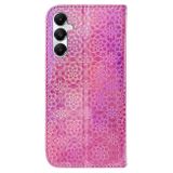 Peněženkové kožené pouzdro Colorful Magnetic pro Samsung Galaxy A05s - Růžová