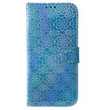 Peněženkové kožené pouzdro Colorful Magnetic pro Samsung Galaxy A05s - Modrá