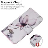 Peňeženkové kožené pouzdro na Samsung Galaxy A21s - Magnolia Flower