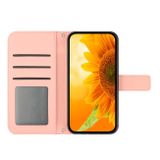 Peněženkové kožené pouzdro Sun Flower pro Samsung Galaxy A25 5G - Růžová
