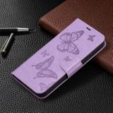 Peněženkové kožené pouzdro Two Butterflies pro Samsung Galaxy S24 Plus 5G - Fialová