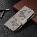 Peněženkové kožené pouzdro Two Butterflies pro Samsung Galaxy S24 Plus 5G - Šedá