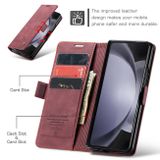Multifunkční peněženkové pouzdro CaseMe Retro pro Samsung Galaxy Z Fold5 - Vínovočervená