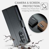 Peněženkové kožené pouzdro CaseMe Anti-Theft pro Samsung Galaxy Z Fold5 - Černá