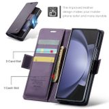 Peněženkové kožené pouzdro CaseMe Anti-Theft pro Samsung Galaxy Z Fold5 - Fialová