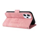Peněženkové kožené pouzdro BETOPNICE Buckle na Xiaomi Redmi 12 - Růžová