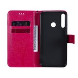 Peňeženkové kožené pouzdro na Huawei P40 Lite E - Ružovočervený
