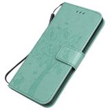 Peněženkové kožené pouzdro TREE pro Samsung Galaxy A41 – Zelená
