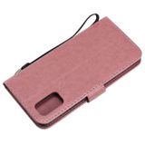 Peněženkové kožené pouzdro TREE pro Samsung Galaxy A41 – Růžová