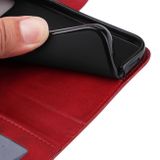 Peněženkové kožené pouzdro Classic Calf Texture pro Samsung Galaxy A05s - Červená