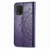 Peňaženkové kožené puzdro na Xiaomi Mi 10 Lite - Mandala purple