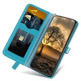 Peněženkové kožené pouzdro Tree Pattern pro Samsung Galaxy A25 5G - Modrá