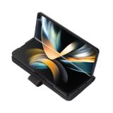Peněženkové kožené pouzdro Horizontal pro Samsung Galaxy Z Fold5 - Černá