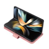 Peněženkové kožené pouzdro Horizontal pro Samsung Galaxy Z Fold5 - Růžová