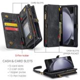 Multifunkční peněženkové pouzdro CaseMe Zipper pro Samsung Galaxy Z Fold5 - Černá