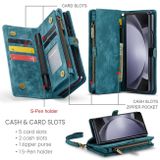 Multifunkční peněženkové pouzdro CaseMe Zipper pro Samsung Galaxy Z Fold5 - Modrá