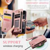 Multifunkční peněženkové pouzdro CaseMe Zipper pro Samsung Galaxy Z Fold5 - Růžová