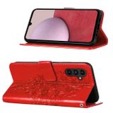 Peněženkové kožené pouzdro Butterfly pro Samsung Galaxy A24/A25 5G - Červená