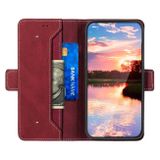 Peněženkové kožené pouzdro Side-magnetic pro Samsung Galaxy A24/A25 5G - Červená