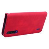 Peňeženkové kožené pouzdro na Xiaomi Mi 9 Lite - Červený