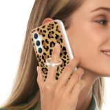 Pryžový kryt Electroplating Ring pro Samsung Galaxy A24 - Leopard Print