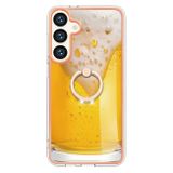 Ring Holder kryt Electroplating pro Samsung Galaxy S24 Plus 5G - Draft Beer