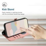 Peněženkové kožené pouzdro Side Buckle pro Samsung Galaxy A25 5G - Růžová
