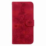 Peněženkové kožené pouzdro Lily na Xiaomi Redmi Note 12S - Červená